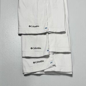 Columbia 3 Pack White T-Shirts Men's Large Cotton Crew‎ Neck